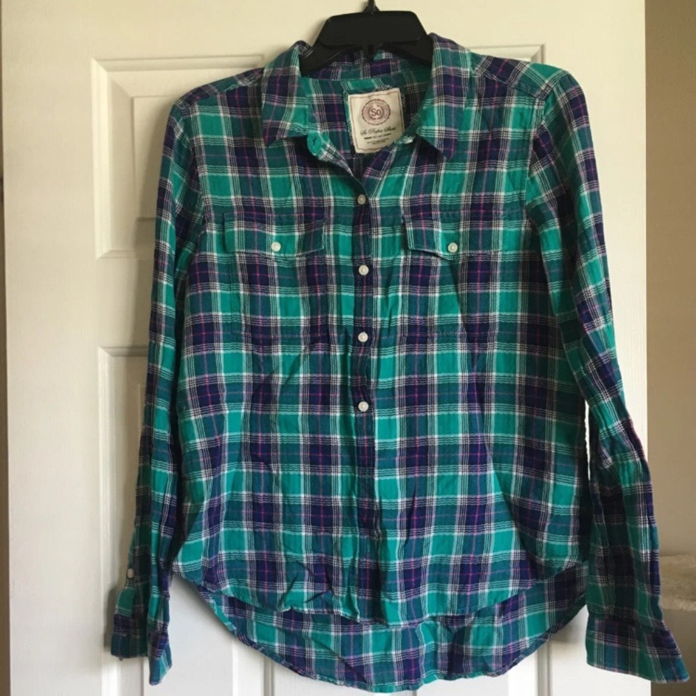 Teal flannel